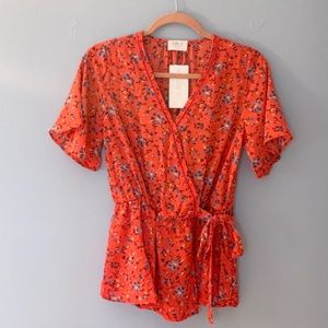 Sienna Sky Floral Wrap Top